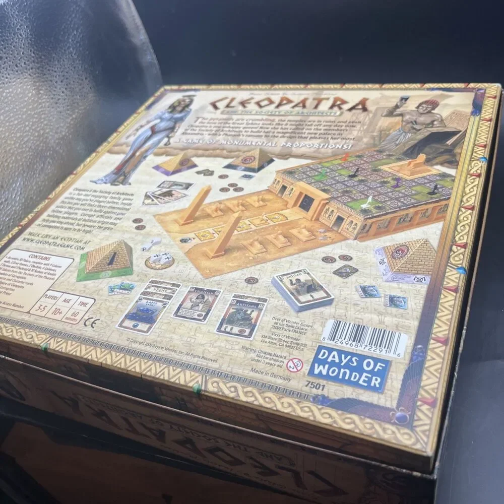 Cleopatra And The Society Of Architects Board Game, 2006 Days Of Wonder Complete